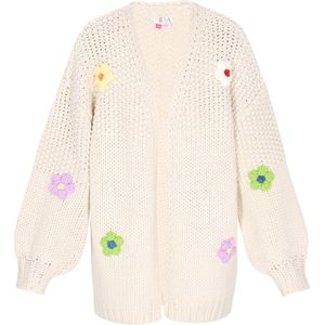 IZIA Oversized vest 'Fashion Look'  geel / lichtgroen / lila / natuurwit