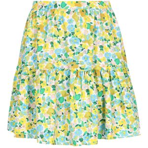 swirly Rok 'Fashion Look'  lichtblauw / limoen / groen / wit