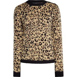 faina Trui 'Caspio'  cappuccino / lichtbruin / zwart