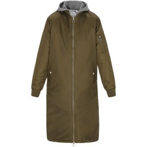 MYMO Tussenmantel  grijs gemêleerd / olijfgroen
