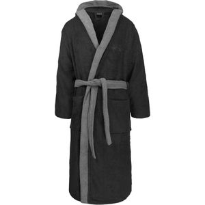 normani Badjas lang  grijs / zwart