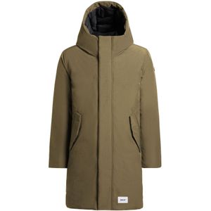 khujo Winterjas 'Fogg'  kaki / wit