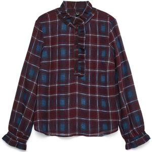 VERO MODA Blouse 'VMEMILIE'  blauw / wijnrood