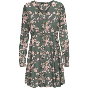 VERO MODA Jurk 'ANNA'  lichtgroen / donkergroen / rosa