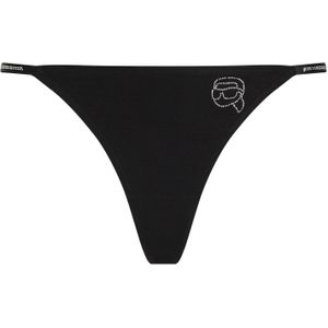 Karl Lagerfeld String 'Ikon'  zwart / transparant