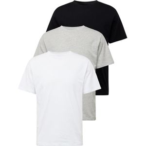 ABOUT YOU Shirt  grijs gemêleerd / zwart / wit