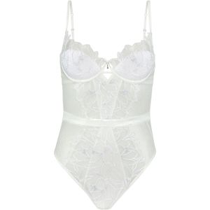 Bodystocking - Champagne - Kant - Gemaakt van elegant kant en glinsterend soft mesh