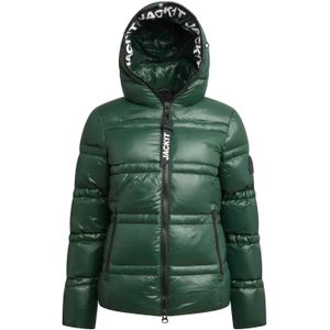 JACK1T Outdoorjas ' R4D Tramline Puffer Racer Lux '  donkergroen