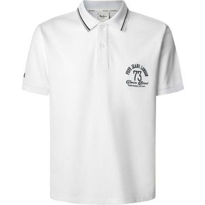 Katoenen Piqué Polo - Wit - 100% Duurzaam Katoen - Normale Pasvorm - Korte Mouwen