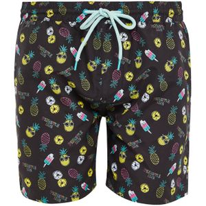 Threadbare Zwemshorts 'Ananas'  gemengde kleuren / zwart