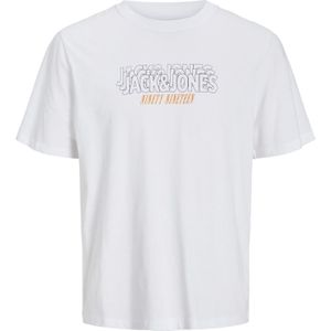 JACK & JONES Shirt  oranje / zwart / wit