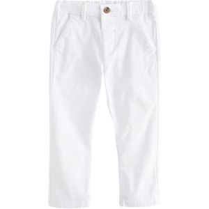 Next - Broek - Wit - Katoen - Regular Fit - Lang/maxi