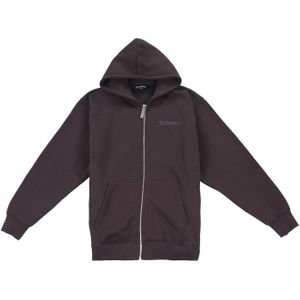 Dropsize Sweatvest  donkerbruin