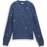 TOM TAILOR DENIM Trui  saffier / zwart / wit