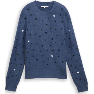 TOM TAILOR DENIM Trui  saffier / zwart / wit