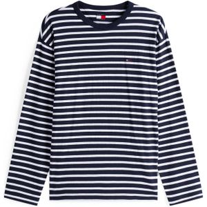 Tommy Jeans Shirt 'BRETON'  navy / wit