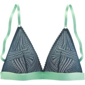 s.Oliver RED LABEL - Bralette-bh Clemence - Groen - Zonder Beugels - Grafisch Kant