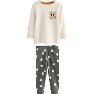 Next Nachtkledij  lichtbeige / donkergrijs / oranje / wit