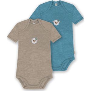 normani Rompertje/body 'Tauranga'  beige gemêleerd / blauw gemêleerd