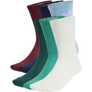 adidas - Trefoil Cushion Crew Socks - Blauw - 6 Paar