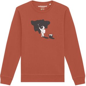 Watapparel Sweatshirt ' Painting space '  lichtbruin / gemengde kleuren