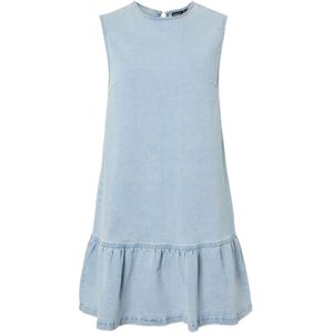 Pcmonica - Denim Midi-jurk - Spijkerjurk - Mouwloos - Regular-fit
