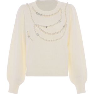 faina Trui  zilver / parelwit / wolwit