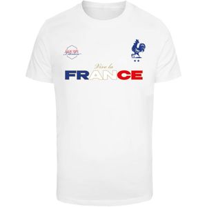 Mister Tee Shirt 'France'  donkerblauw / karamel / rood / wit