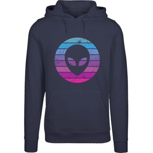 F4NT4STIC Sweatshirt 'Alien Kopf'  navy / azuur / lila / fuchsia