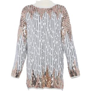 faina Trui  goud / oudroze / zwart / wolwit