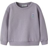 NAME IT Sweatshirt 'NMFVALLENE'  donkergroen / sering / pastellila / wit