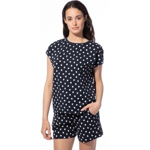 Sanetta Slaapshirt  donkerblauw / wit