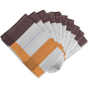 Aspero Vaatdoek 'New Design'  blauw / bruin / oranje / wit