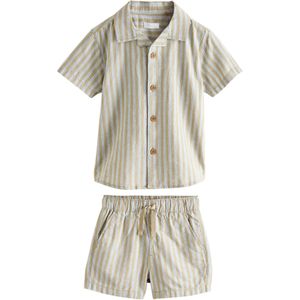 Next Set  lichtgrijs / olijfgroen