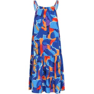 IZIA Jurk  navy / royal blue/koningsblauw / oranje / oranjerood
