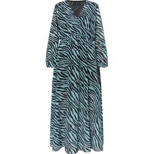 faina Jurk  lichtblauw / zwart