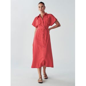 Willa Blousejurk 'Zel'  watermeloen rood