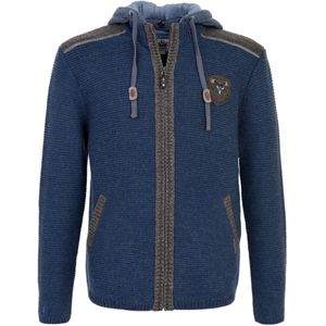 SPIETH & WENSKY Gebreid vest 'Dakar'  duifblauw / bruin