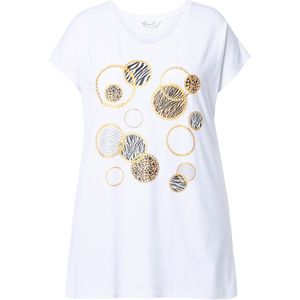 MIAMODA Shirt  geel / wit