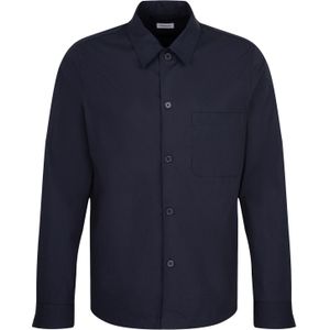 Overhemden - Donkerblauw - 100% Katoen - Lange Mouwen met Kraag
