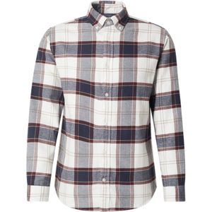 Jack & Jones Premium Overhemd 'JPRBLUBARKLEY'  donkerblauw / robijnrood / wit