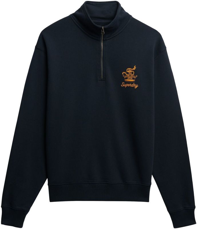 Superdry - Country Club Crest - Half Rits Trui - Losse Pasvorm