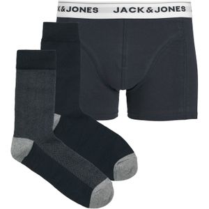JACK & JONES Boxershorts 'JACORDINARY'  navy / grijs gemêleerd