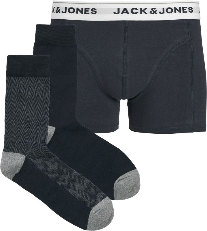 JACK & JONES Boxershorts 'JACORDINARY'  navy / grijs gemêleerd