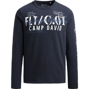 CAMP DAVID Shirt  blauw / marine / wit