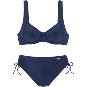 Look - Beugelbikini - Marine - Polyamide - Met Sluiting Achter