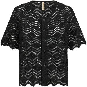 Soyaconcept Gebreid vest 'RUSLA'  zwart