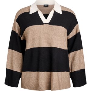 Zizzi Trui 'MVISTA'  brokaat / zwart / wit