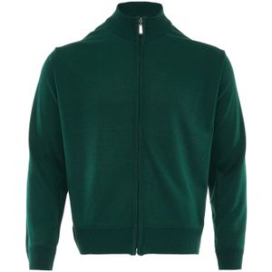 aleva Gebreid vest  donkergroen