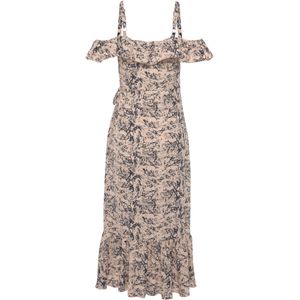 LASCANA Jurk  beige / donkerblauw